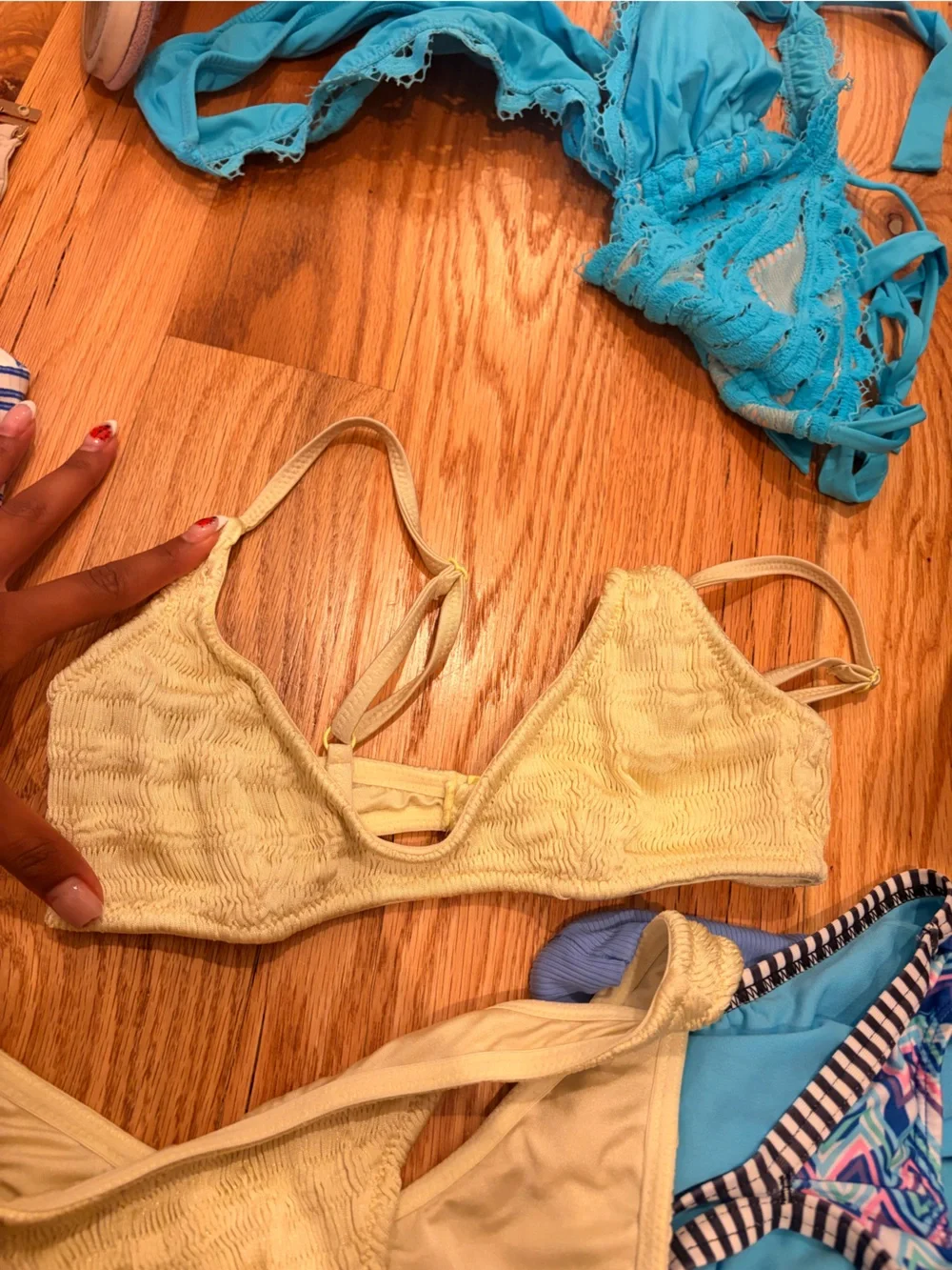 triangl swimwear Yellow Ribbed Bikini Top & Bottom